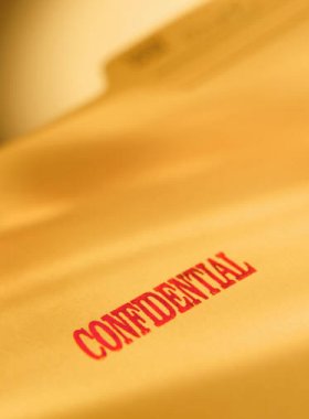 Image of file folder marked confidential
