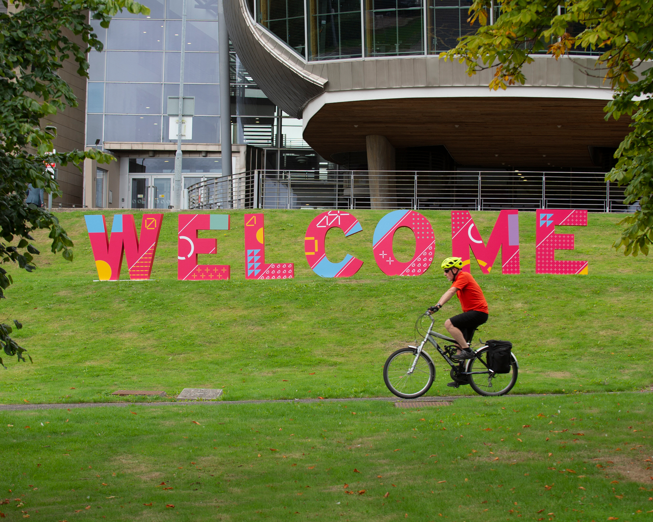 Welcome letters at Craiglockhart campus