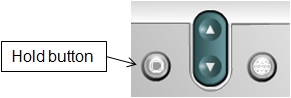 Image displaying location of Hold button