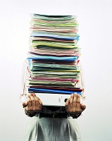 Huge stack of files