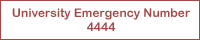 University emergency phone number extension 4444
