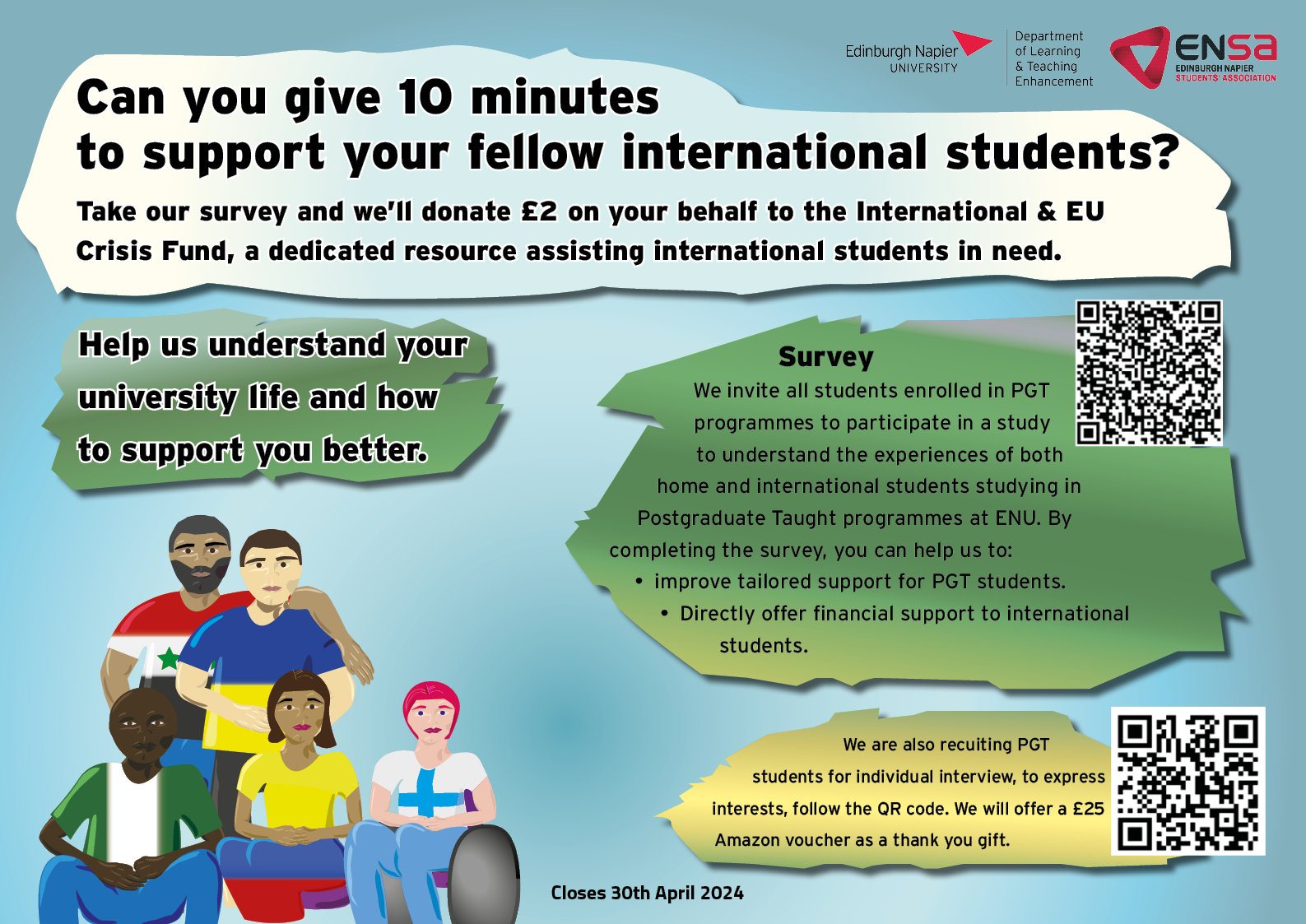 International awarding gap research poster, for Taught Postgraduate students.